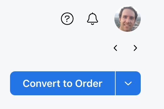 Convert to order button