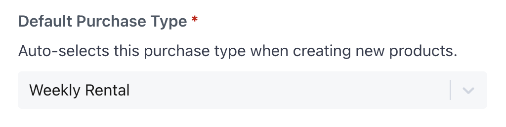 Default Purchase Type