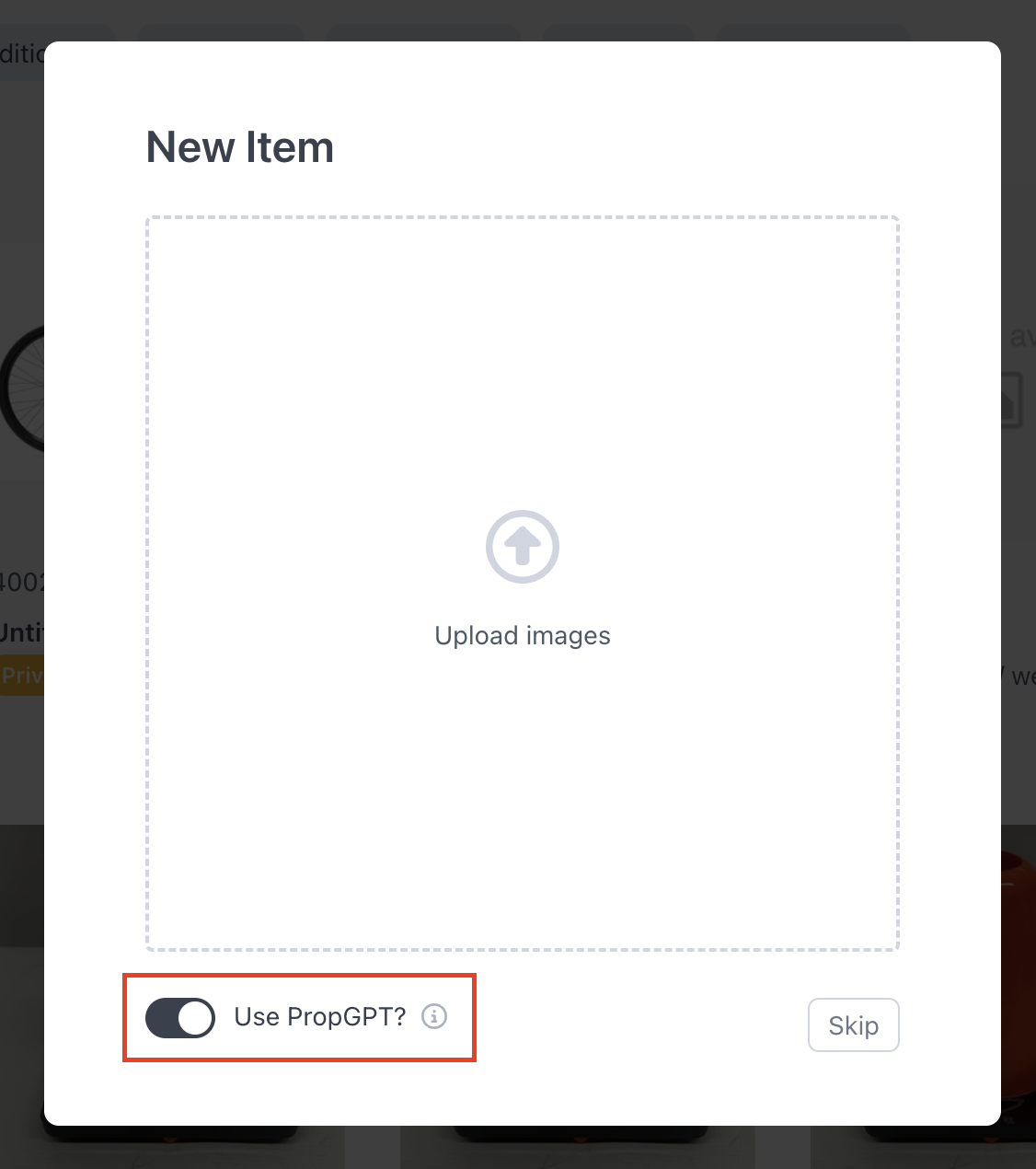 Enable PropGPT for new items