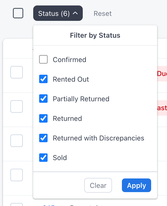 Filter un-invoiced orders by status