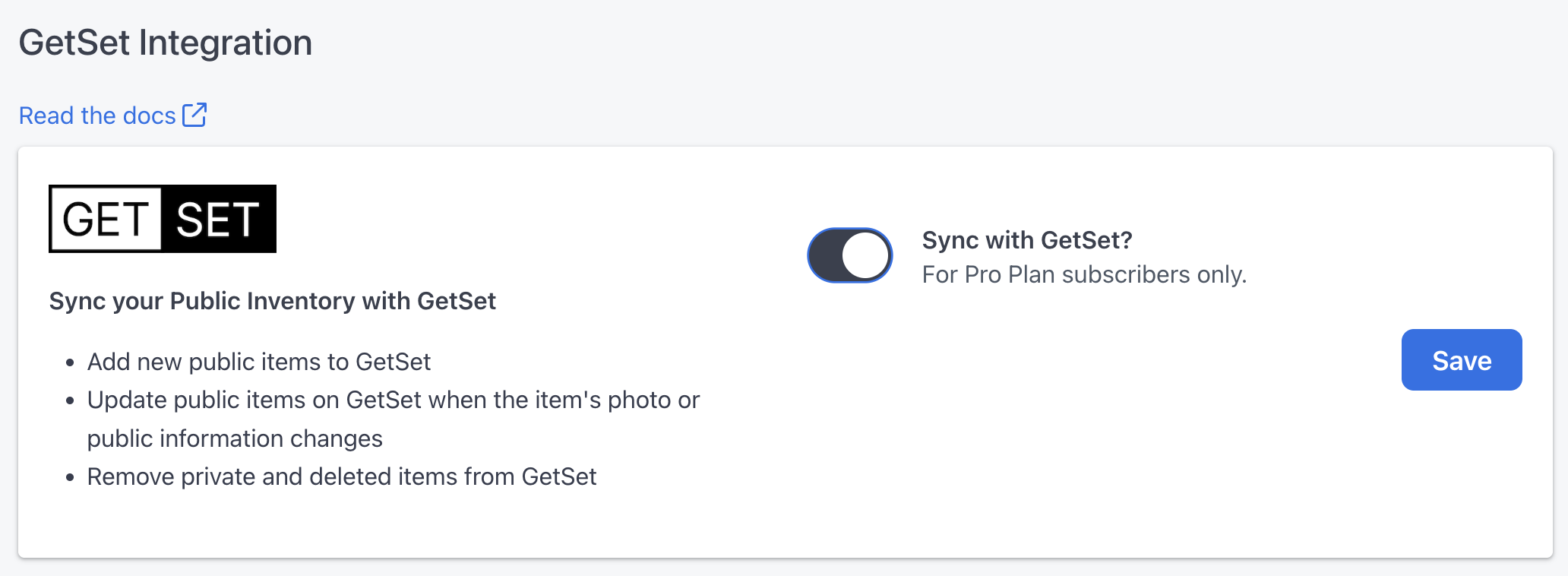 Get Set Integration