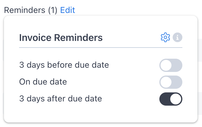 Invoice-specific Reminder Settings