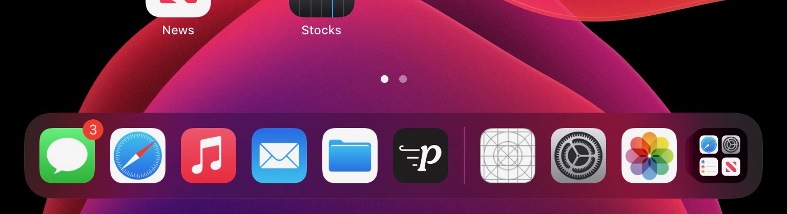 iOS add to dock