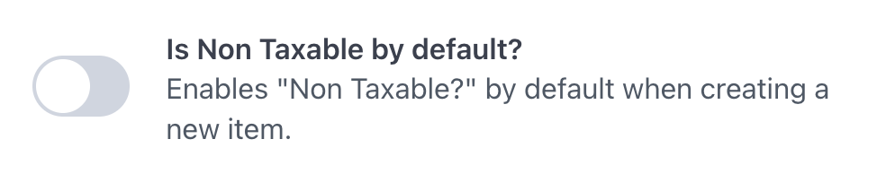 Is non taxable by default
