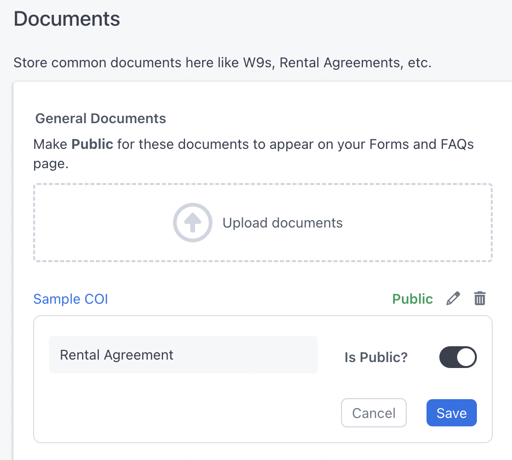 Make Documents Public