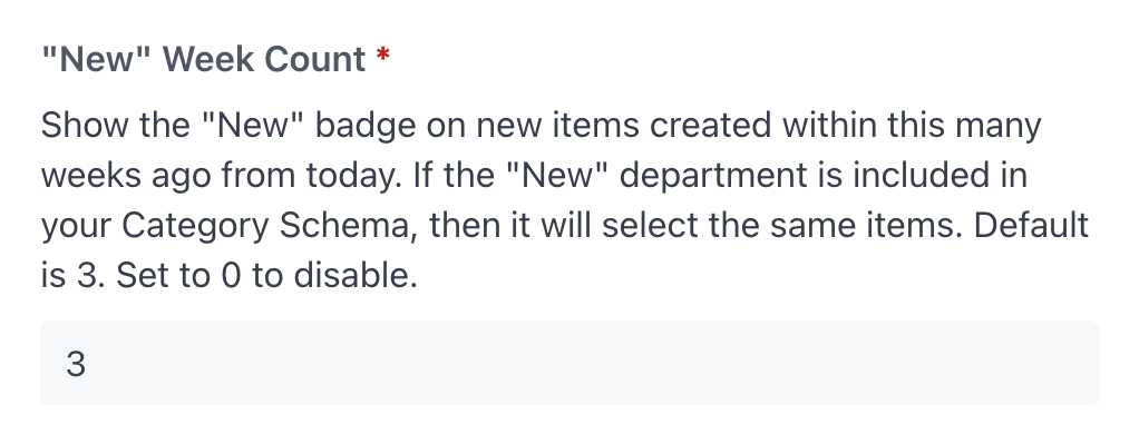 New Week Count Setting