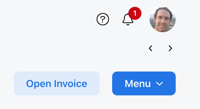 Open invoice button