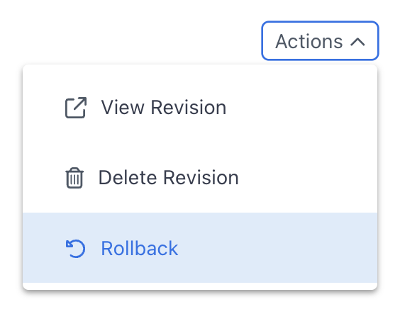 Rollback revision