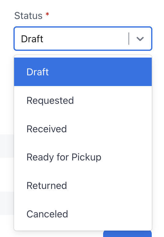 Security Deposit Order Type Statuses