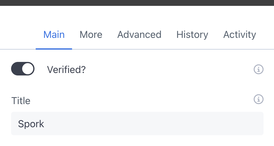 Verified Item Toggle