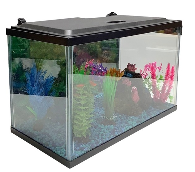 Fish Tank - Aquarium; Glass with black lid