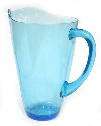 main photo of Pitcher, transparent cobalt blue