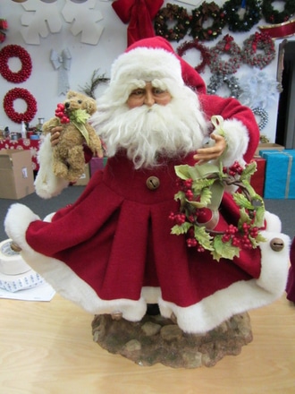 main photo of Santa on a stand, 23" H