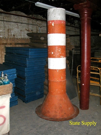 main photo of construction steam stack pipe with base