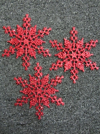 main photo of Red Snowflakes, 6.5"