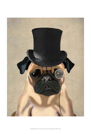 main photo of pug formal hound and hat