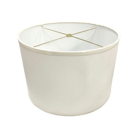 main photo of Lamp Shade; cotton, off white, drum shape,