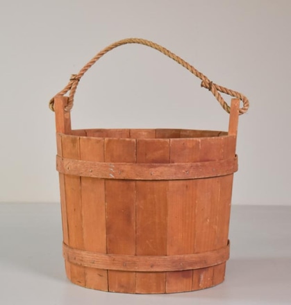 main photo of Wood Bucket w/ Rope Handle, Maine Bucket Co.