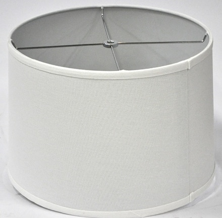main photo of Lamp Shade; off white cotton, pleated edge,