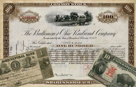 main photo of antique stock certificate iii
