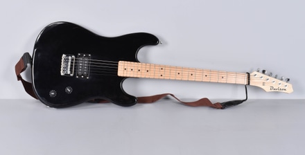 main photo of Black High Gloss Electric Guitar with Strap; Davidson