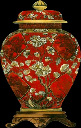 main photo of red porcelain vase ii