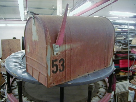 main photo of mailbox rusty large "53"