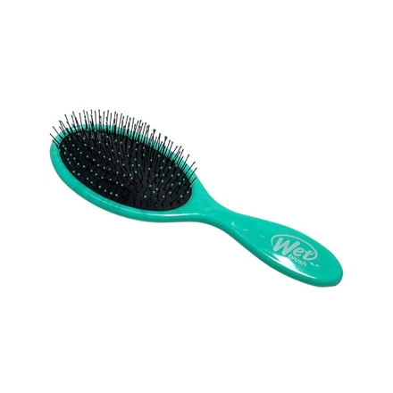 main photo of Hair Brush, Aqua; Plastic, black bristles, aqua tips