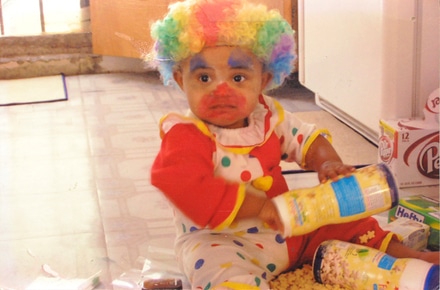 main photo of Cleared Snapshot: frowning clown child