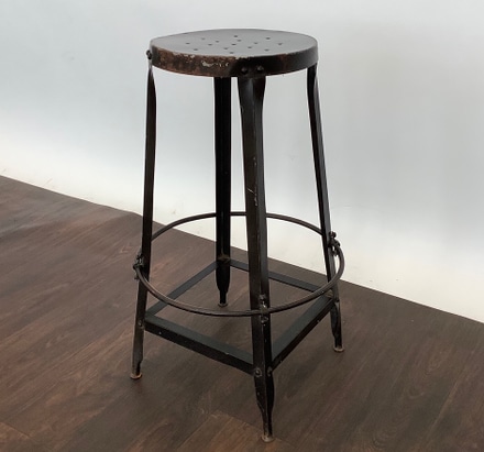 main photo of Black metal stool
