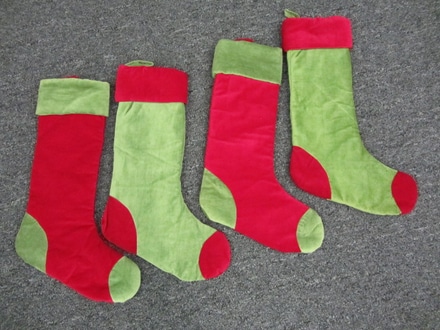main photo of Red & Green Stockings, 19"