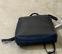 main photo of N/D Black Leather Backpack