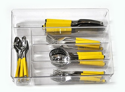 main photo of Cutlery Tray, clear plastic, DOES NOT INCLUDE UTENSILS