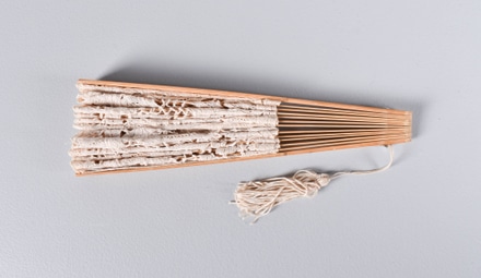 main photo of Lace Hand Fan w/ Wooden Staves