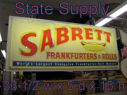 main photo of sign light up Sabrett