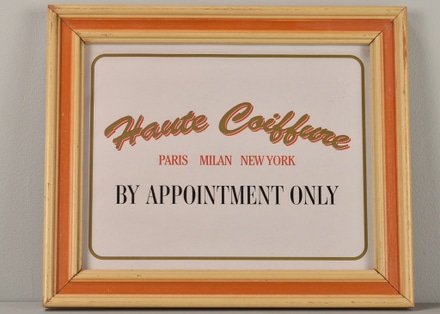main photo of Framed Haute Coiffure Sign