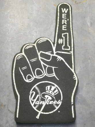 main photo of foam finger black New York Yankees style #2