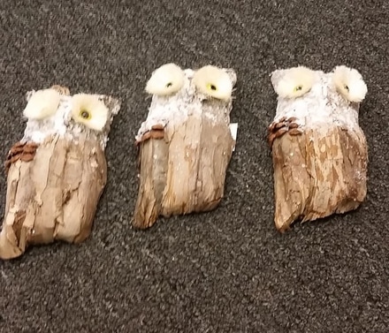 main photo of 8" sisal owl ornaments