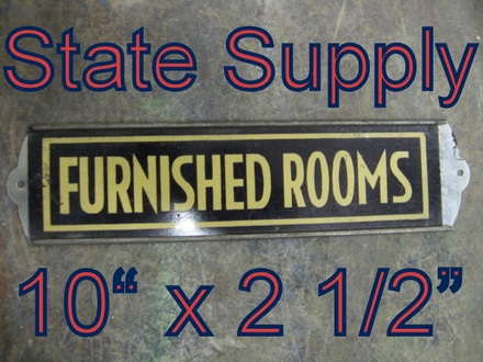 main photo of sign building Furnished Rooms metal