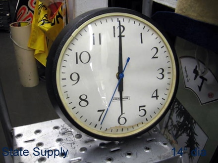 main photo of clock plastic Edwards black