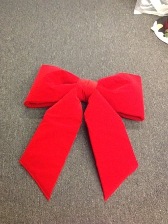 main photo of 24" two loop red structured bows