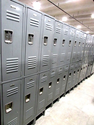 main photo of locker 6-door door over door factory gray