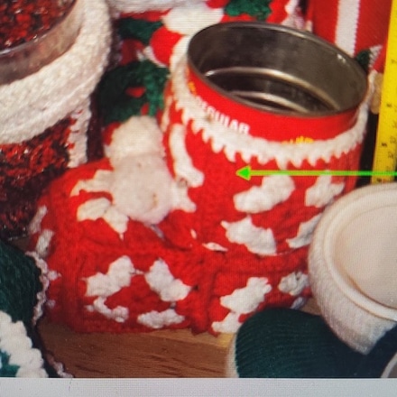 main photo of Hand Knitted stocking pot