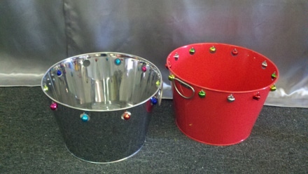 main photo of Beverage Buckets-10" H & 16" W /2 Silver & 3 Red