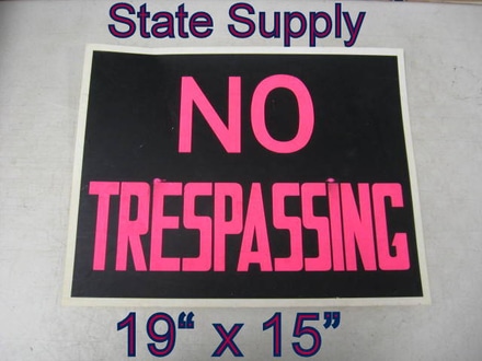 main photo of sign No Trespassing plastic