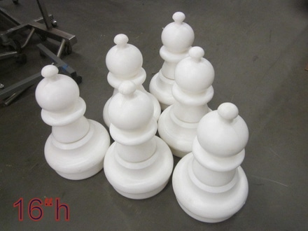 main photo of chess pieces oversize white pawns