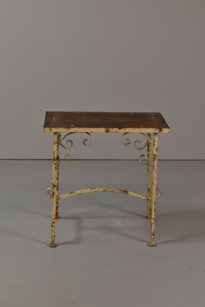 main photo of Wrought Iron End Table w/ Scroll Work
