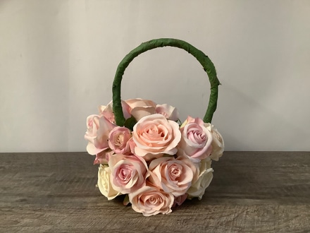 main photo of Pink Rose Flower Girl Baskets