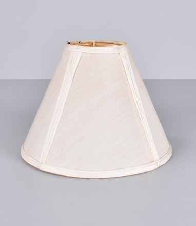main photo of Off White Paneled Fabric Lamp Shade