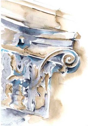 main photo of architectural watercolor sketch i